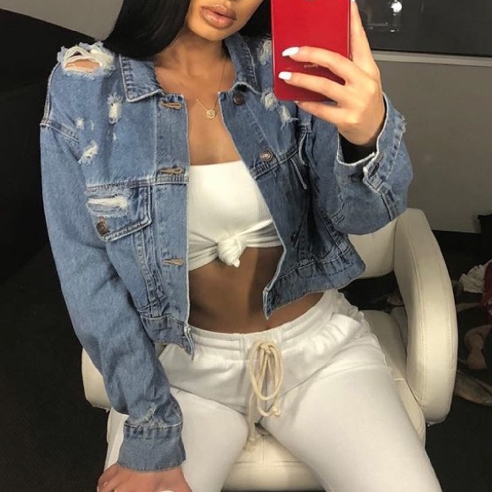 Distressed Denim Jacket